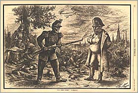Thomas Nast " Who Goes There?" —"A Friend." August 27, 1870