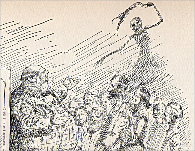 Detail of Ladies and gentlemen: Stick to the trusts. They're your only true friends. Don't you see how happy they've made you? by Homer Davenport