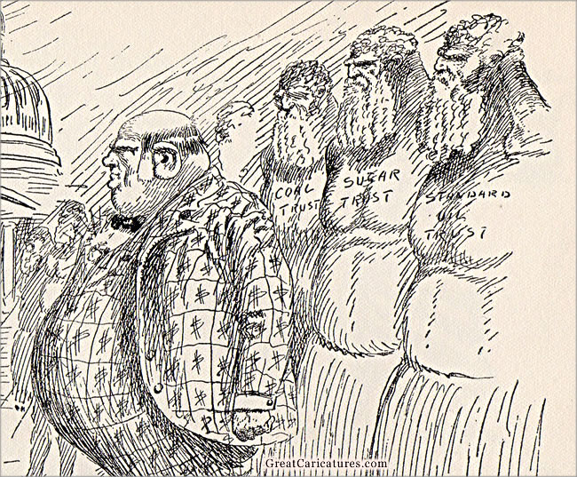 Detail of The Threat Before the Fight. The Forces of the Opposition by Homer Davenport
